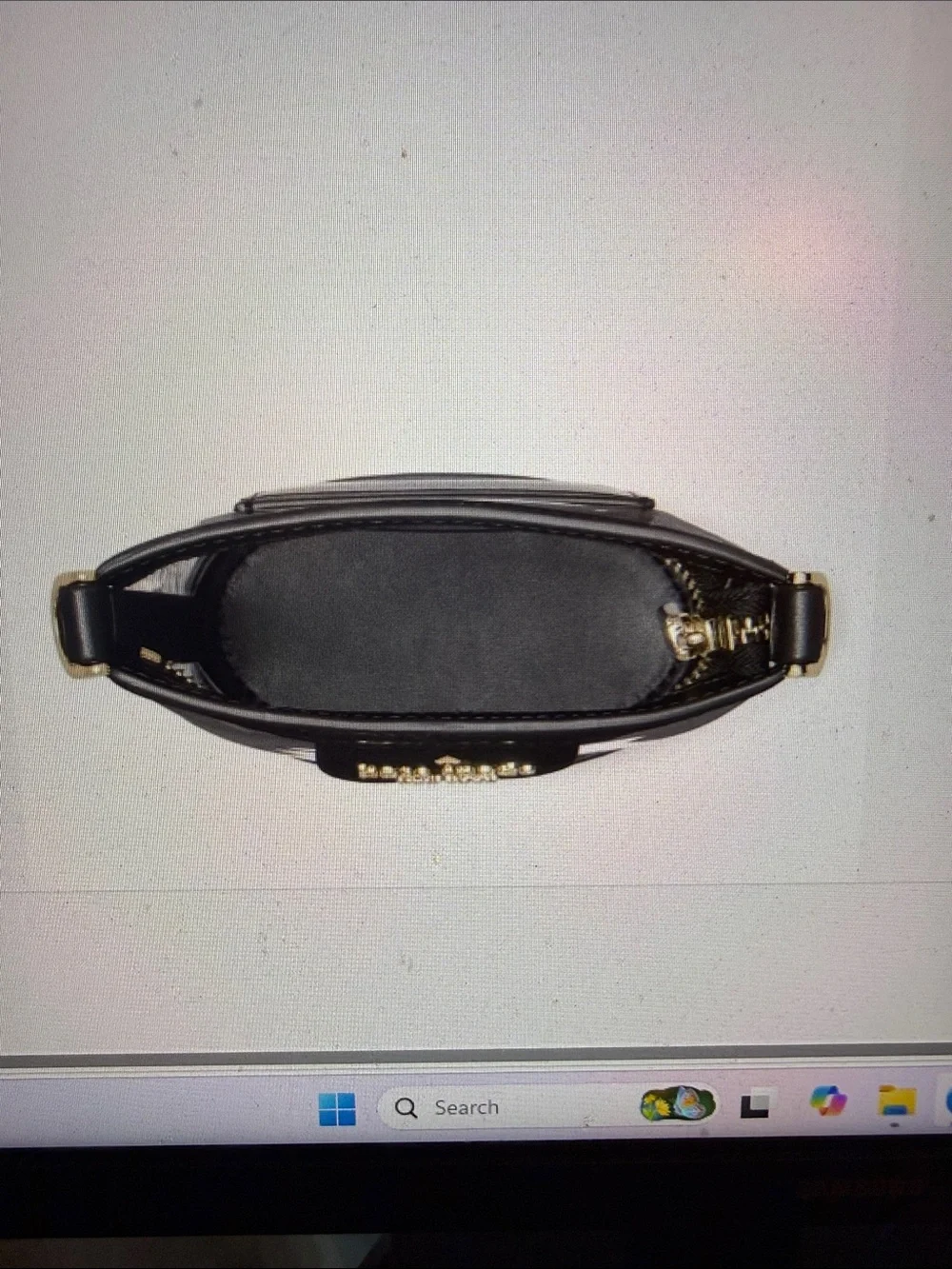 kate spade Clear Crossbody Phone Case with Black Trim and Gold Hardware